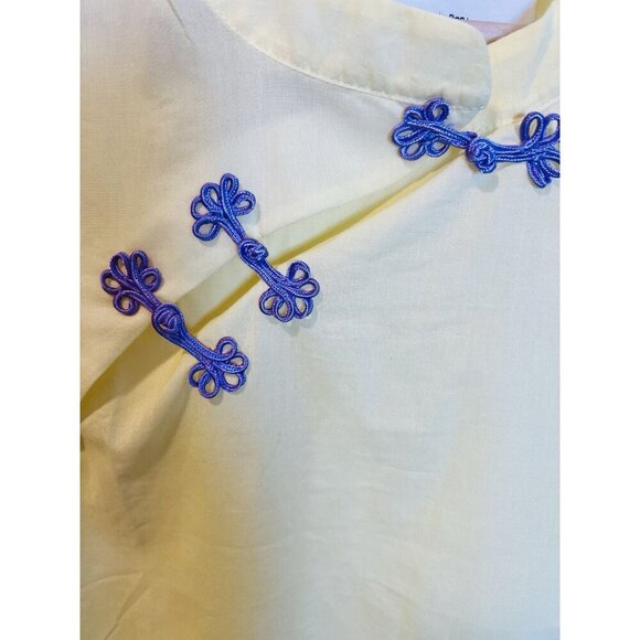 Pitusa Frog Closure Sun Dress M/L (Standard) Yellow Beach Cover Up Resortwear - Picture 4 of 8